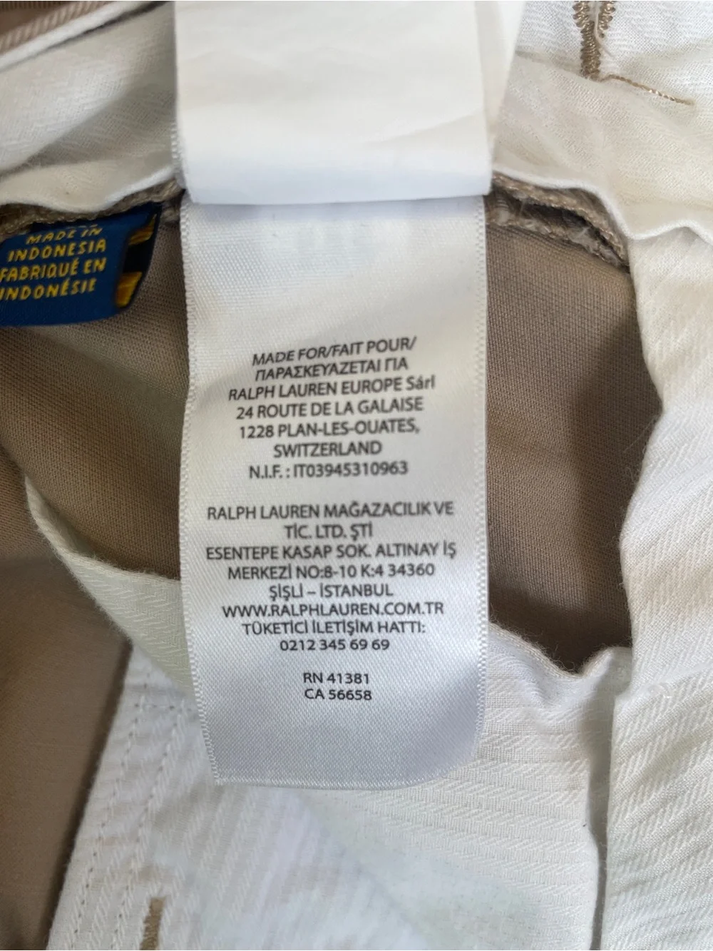 Polo by Ralph Lauren Tan Chino Shorts with Navy Pony Embroidery